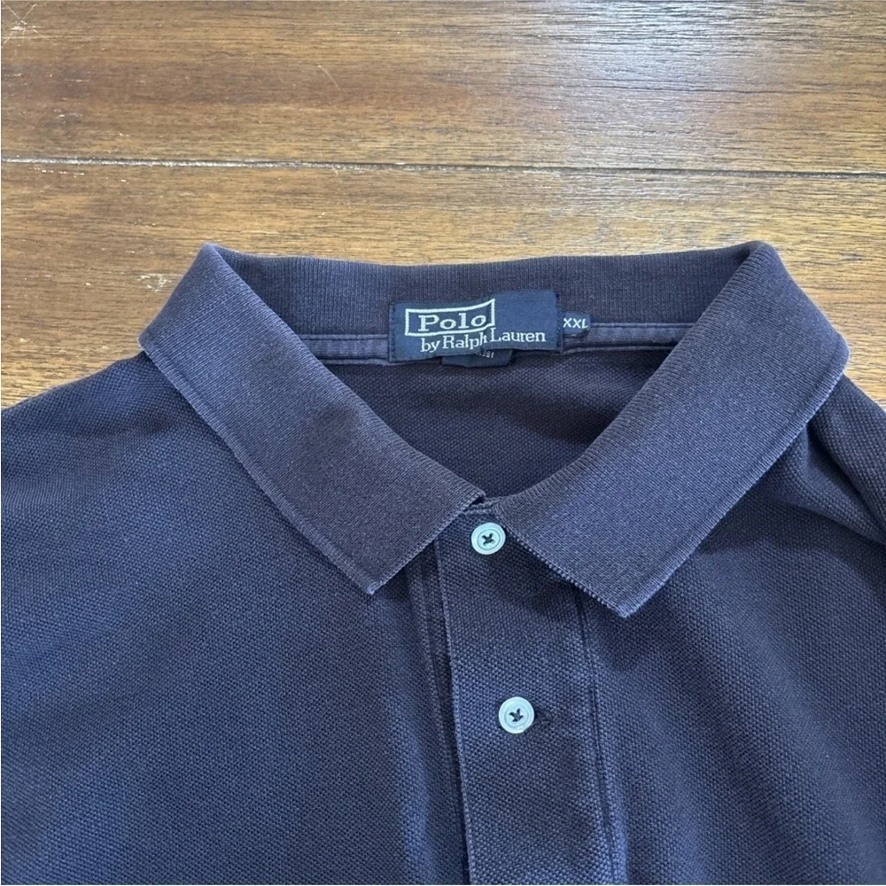 Polo Ralph Lauren Shirt Mens Sz 2XL Navy Blue Long Sleeve Polo Color Pony